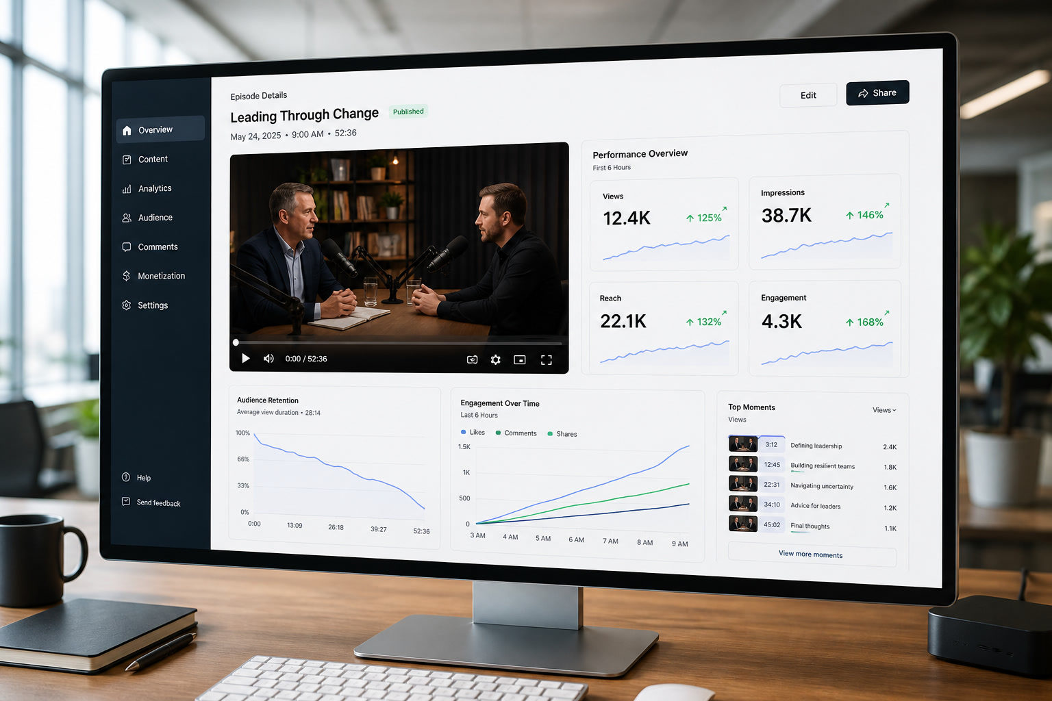 First show published with distribution results on screen